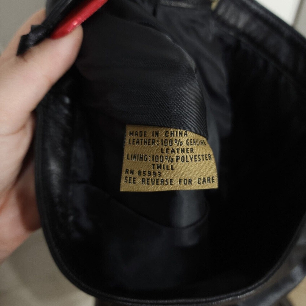 Vintage Rem Garson Pencil Skirt Womens 6 Black Leather Lined Pocket Side Zip - Picture 10 of 10